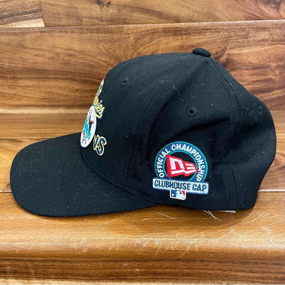 Vintage 1997 New Era Florida Marlins World Series Champs Snapback Hat 100% Wool - Picture 4 of 13